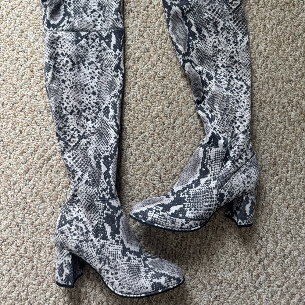 Marc Fisher Snakeskin Over-the-Knee Boots